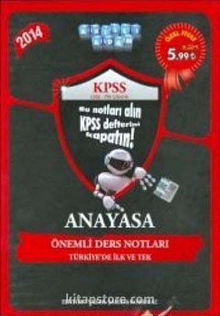 2014 KPSS Anayasa Önemli Ders Notları