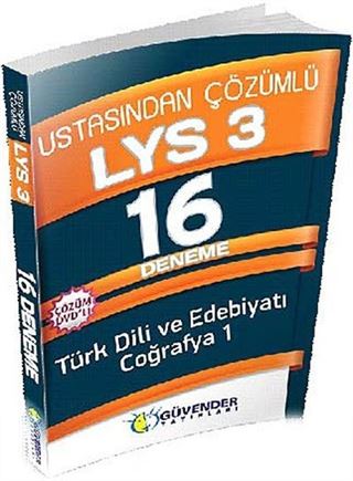 LYS 3 Ustasında Çözümlü 16 Deneme ( Türk Dili ve Edebiyatı - Coğrafya 1) (Çözüm Dvd'li)