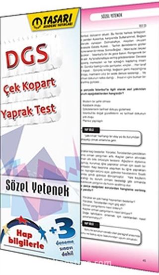 DGS Sözel Yetenek Çek Kopart Yaprak Test