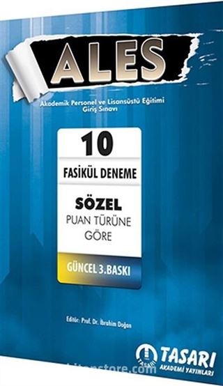 ALES 10 Fasikül Deneme Sözel Puan Türüne Göre