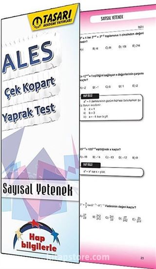 ALES Sayısal Yetenek Çek Kopart Yaprak Test