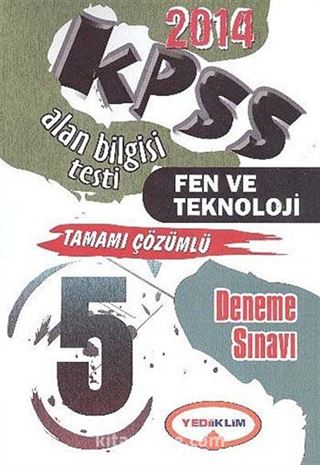 2014 KPSS ÖABT Fen ve Teknoloji Tamamı Çözümlü 5 Deneme Sınavı