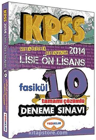 2014 KPSS Genel Yetenek Genel Kültür 10 Fasikül Çözümlü Deneme Lise Ön Lisans