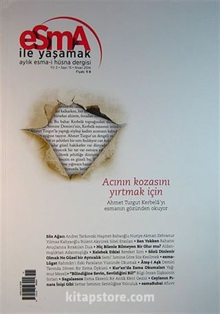 Esma İle Yaşamak Aylık Esma-i Hüsna Dergisi Sayı:15 Nisan 2014