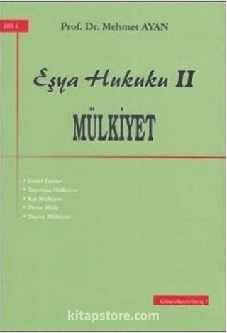 Eşya Hukuku II Mülkiyet