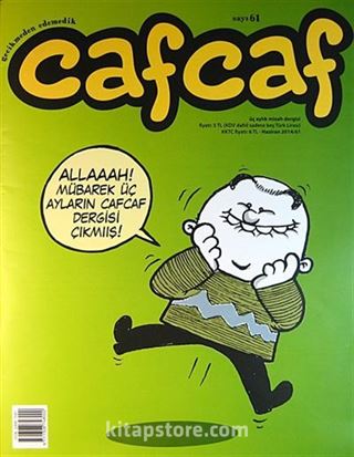 CafCaf Sayı:61 Üç Aylık Mizah Dergisi Haziran 2014