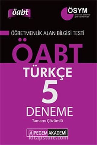 2014 KPSS ÖABT Türkçe Tamamı Çözümlü 5 Deneme