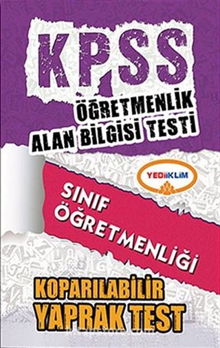 KPSS ÖABT Sınıf Öğretmenliği Koparılabilir Yaprak Test