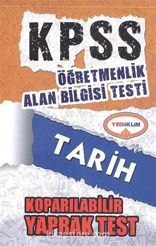 KPSS ÖABT Tarih Koparılabilir Yaprak Test