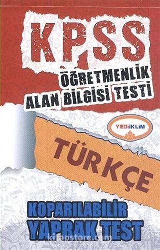 KPSS ÖABT Türkçe Koparılabilir Yaprak Test