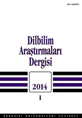 Dilbilim Araştırmaları Dergisi 2014/1