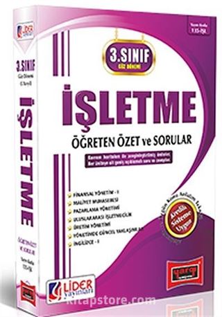 AÖF 3. Sınıf Güz Dönemi (5. Yarıyıl) İşletme Öğreten Özet ve Sorular (AF-135-ISL)