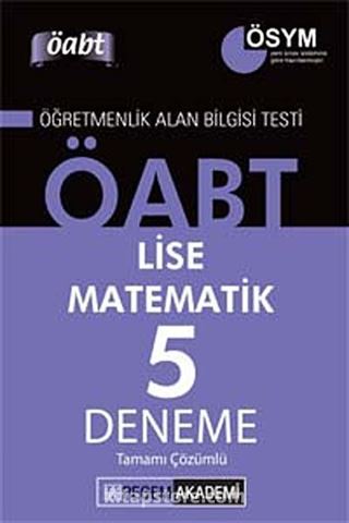 2014 KPSS ÖABT Lise Matematik Tamamı Çözümlü 5 Deneme