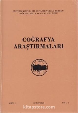 Coğrafya Araştırmaları Sayı:1