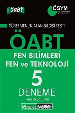 2014 KPSS ÖABT Fen Bilimleri Fen ve Teknoloji Tamamı Çözümlü 5 Deneme