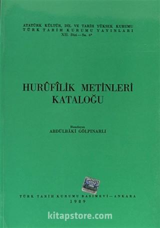 Hurufilik Metinleri Kataloğu