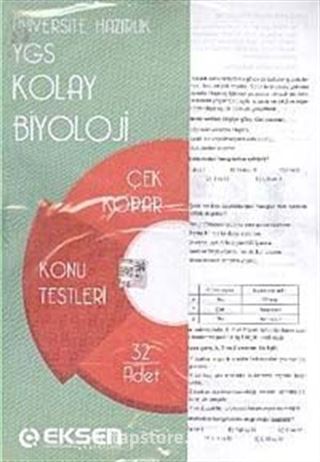 YGS Kolay Biyoloji Konu Testleri