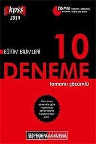 2014 KPSS Eğitim Bilimleri Tamamı Çözümlü 10 Fasikül Deneme