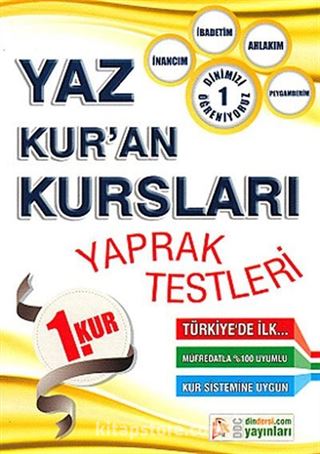 Yaz Kuran Kursları Yaprak Testleri 1. Kur / Dinimizi Öğreniyoruz 1