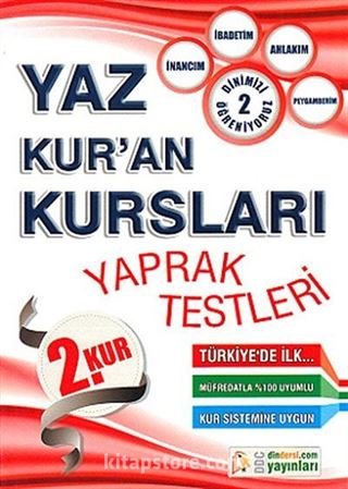 Yaz Kuran Kursları Yaprak Testleri 2. Kur / Dinimizi Öğreniyoruz 2