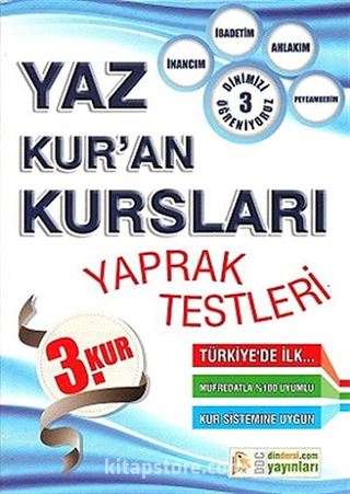 Yaz Kuran Kursları Yaprak Testleri 3. Kur / Dinimizi Öğreniyoruz 3