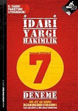 İdari Yargı Hakimlik Tamamı Çözümlü 7 Deneme