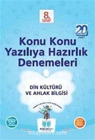 8. Sınıf Din Kültürü ve Ahlak Bilgisi Konu Konu Yazılıya Hazırlık Denemeleri (20 Adet)