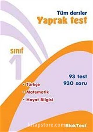 1. Sınıf Tüm Dersler Yaprak Test