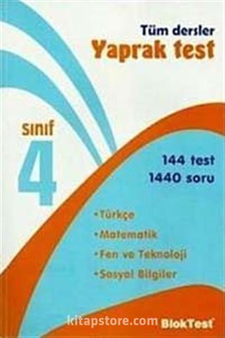 4. Sınıf Tüm Dersler Yaprak Test