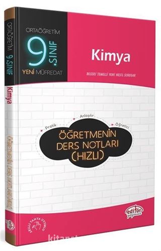 9. Sınıf Ortaöğretim Kimya Öğretmenin Ders Notları