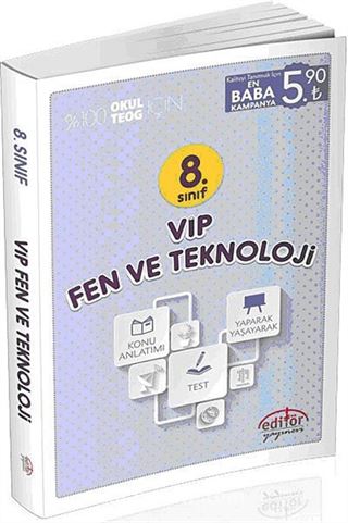 8. Sınıf Vip Fen ve Teknoloji Konu Anlatımlı