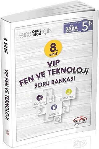 8. Sınıf Vip Fen ve Teknoloji Soru Bankası