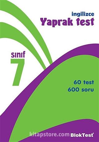 7. Sınıf İngilizce Yaprak Test