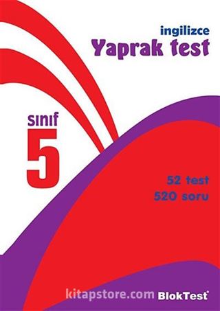 5. Sınıf İngilizce Yaprak Test