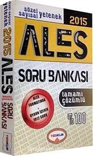 2015 ALES Sözel-Sayısal Yetenek Soru Bankası Tamamı Çözümlü