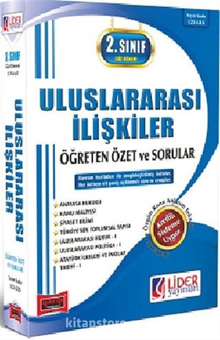 AÖF Uluslararası İlişkiler 2. Sınıf Güz Dönemi (3. Yarıyıl) Öğreten Özet ve Sorular (AF-123-ULS)