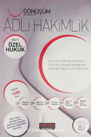 Dönüşüm Adli Hakimlik 1. Cilt (Özel Hukuk)