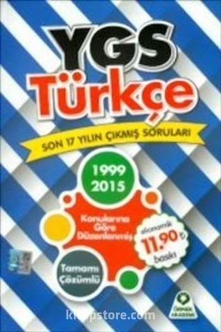 YGS Türkçe Son 17 Yılın Çıkmış Soruları (1999-2015)