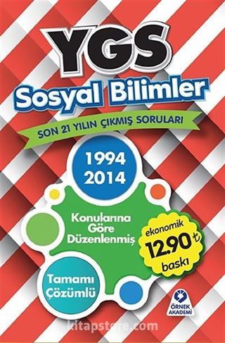 YGS Sosyal Bilimler Son 21 Yılın Çıkmış Soruları (1994-2014)