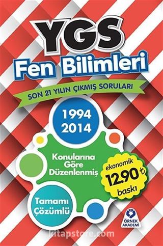 YGS Fen Bilimleri Son 21 Yılın Çıkmış Soruları (1994-2014)