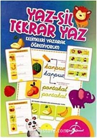 Yaz-Sil Tekrar Yaz - Kelimeleri Yazarak Öğreniyorum