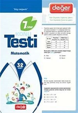 7. Sınıf Konu Testi Matematik (32 Adet)