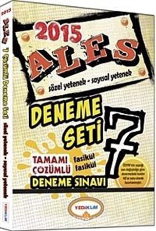 2015 ALES Sözel Yetenek-Sayısal Yetenek Tamamı Çözümlü 7 Deneme Seti