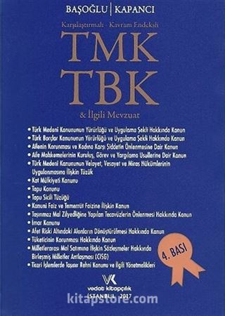 Karşılaştırmalı-Kavram Endeksli TMK TBK İlgili Mevzuat