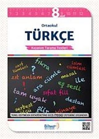 8. Sınıf Ortaokul Türkçe Kazanım Tarama Testleri