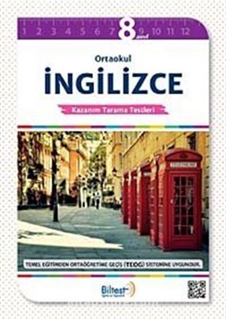 8. Sınıf Ortaokul İngilizce Kazanım Tarama Testleri