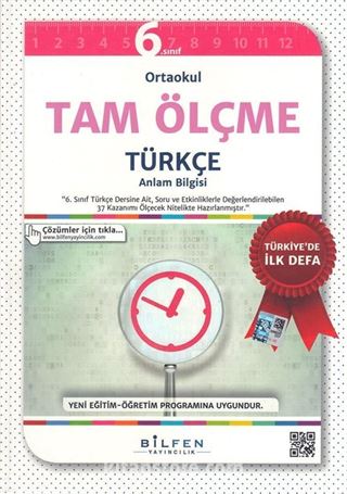 6. Sınıf Ortaokul Tam Ölçme Türkçe (Dil Bilgisi-Anlam Bilgisi)