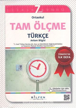 7. Sınıf Ortaokul Tam Ölçme Türkçe (Dil Bilgisi-Anlam Bilgisi)