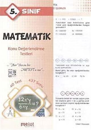 5.Sınıf Matematik Konu Değerlendirme Testleri