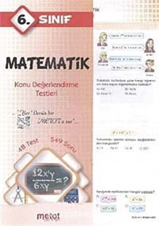 6.Sınıf Matematik Konu Değerlendirme Testleri